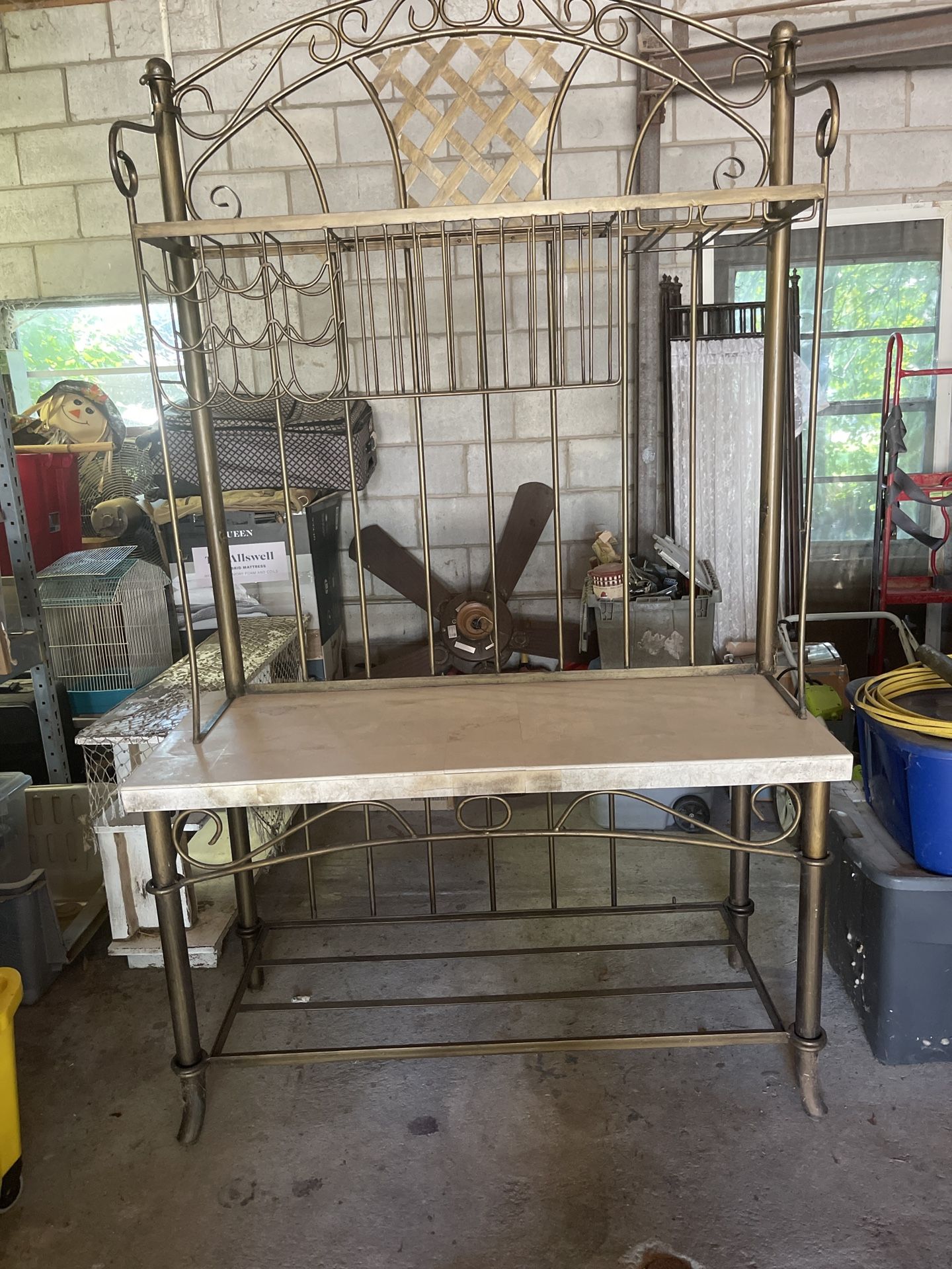 Bakers Wine rack Marble Top