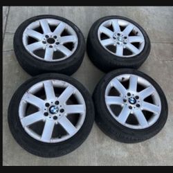 4 - 225/45zr17 5x120 5x4.72 Stock Bmw Wheels Rims 90% Treads Tires 2023 DOT!!!!!!!!!!