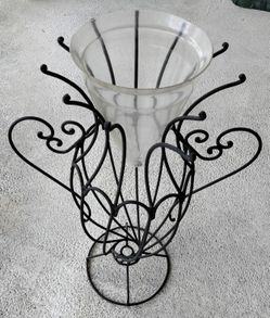Black Wrought Iron Vase