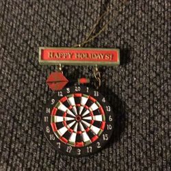 Happy Holidays Dart Board Ornament 