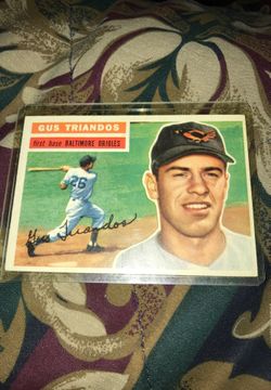 1956 Topps # 80 - Gus Triandos (white back) ⚾️Baseball ⚾️ Card!