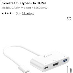 USB-C To HDMI Cable Adapter