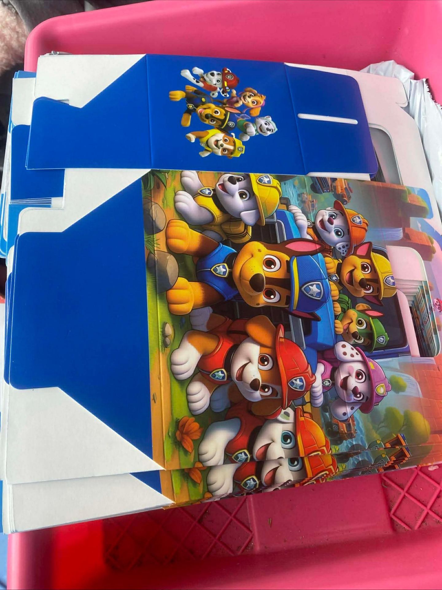 Set of 16 Paw Patrol Style Birthday Party Kraft Paper Gift Boxes