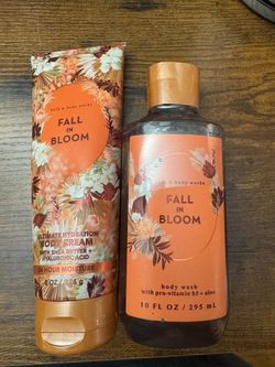 Bath and Body works Fall in bloom body wash and body cream