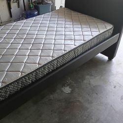 Leather Twin bed Mattress And Frame 
