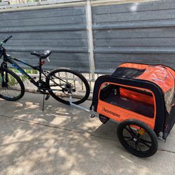 26” Bike With Trailer For Pet 