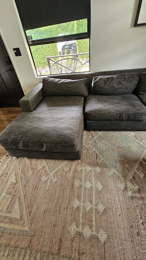 West Elm Urban Couch Sectional With Ottoman