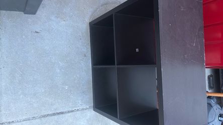 Black 4-Cube Storage Shelf Unit