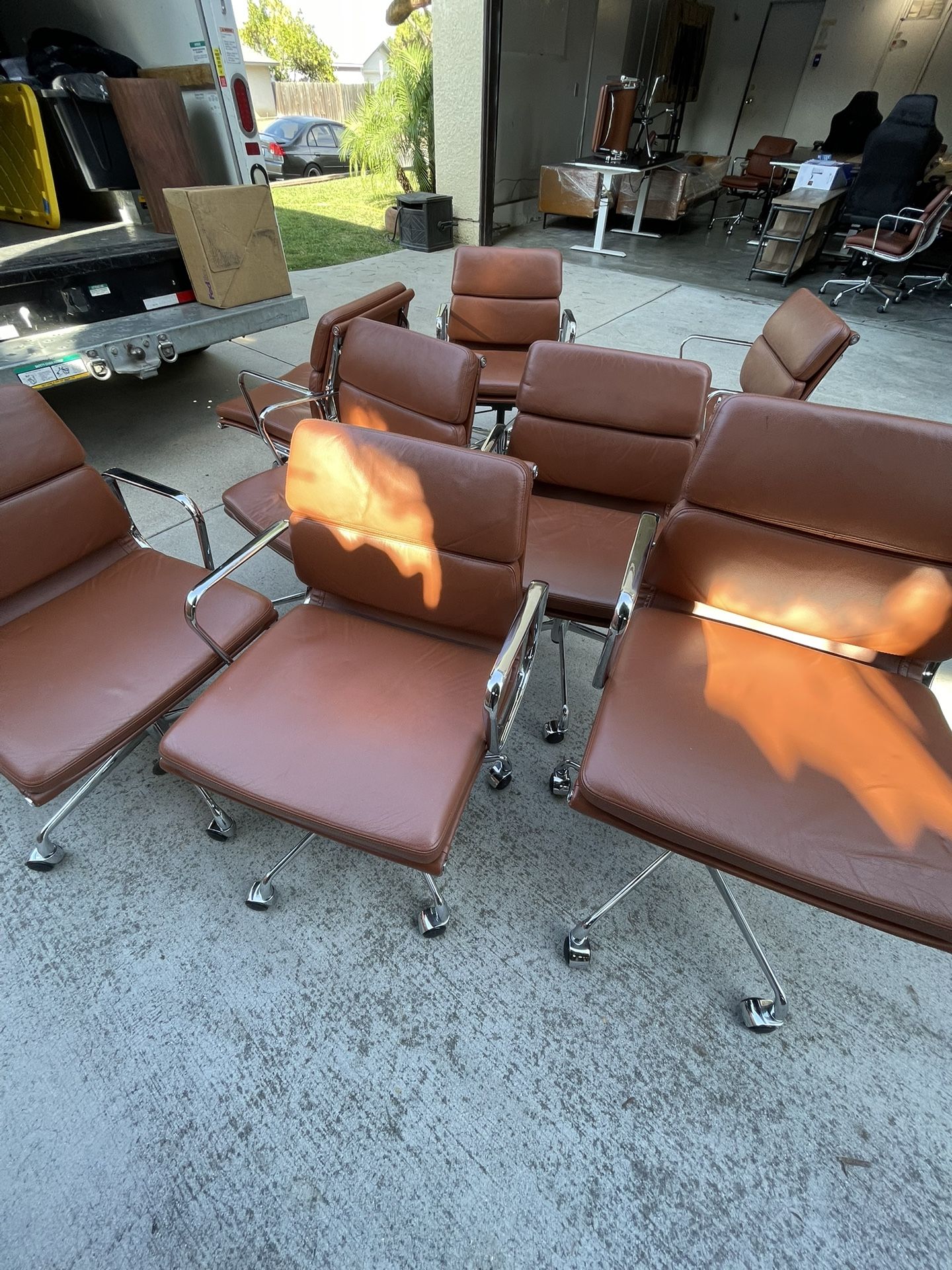 Luxury Genuine Leather Office Chairs (8) - Resellers Welcome!