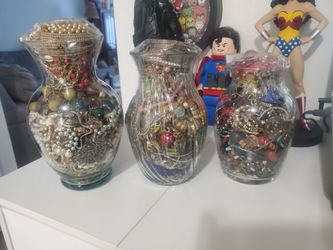 Four Vases Stuffed Full Of Awesome Jewelry