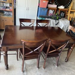 Wood Table 6 Chairs $320 