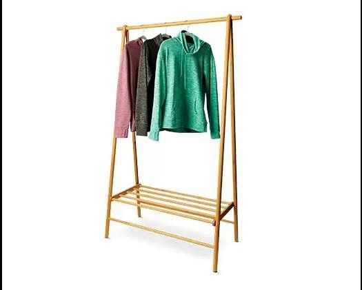 Bamboo Garment Clothes Rack (4 0.94″ L x 18.1″ W x 64.6″ H)