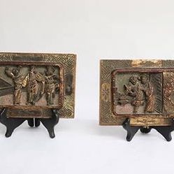Chinese Antique Carved Wood Panels 