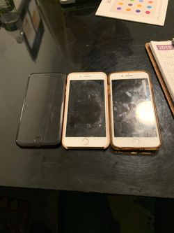 3 iPhones 6s+, 7s+, 8 for sale