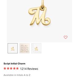 James Avery 14k Letter M Charm