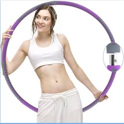 Weighted Hoola Hoop, multifun Weighted Hula Hoops for Adults Weight Loss, Detachable and Weight Adjustable Design Stainless Steel Exercise Hoop for Ad