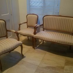 Settee And Vintage Armchairs