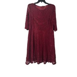 Women’s Burgundy Lace Dress Size 1X