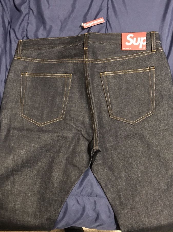 Supreme Rigid Slim Jeans Indigo - Size 36 for Sale in Los Altos