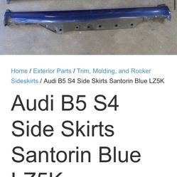 Santorin Blue Side Skirts Audi b5 s4