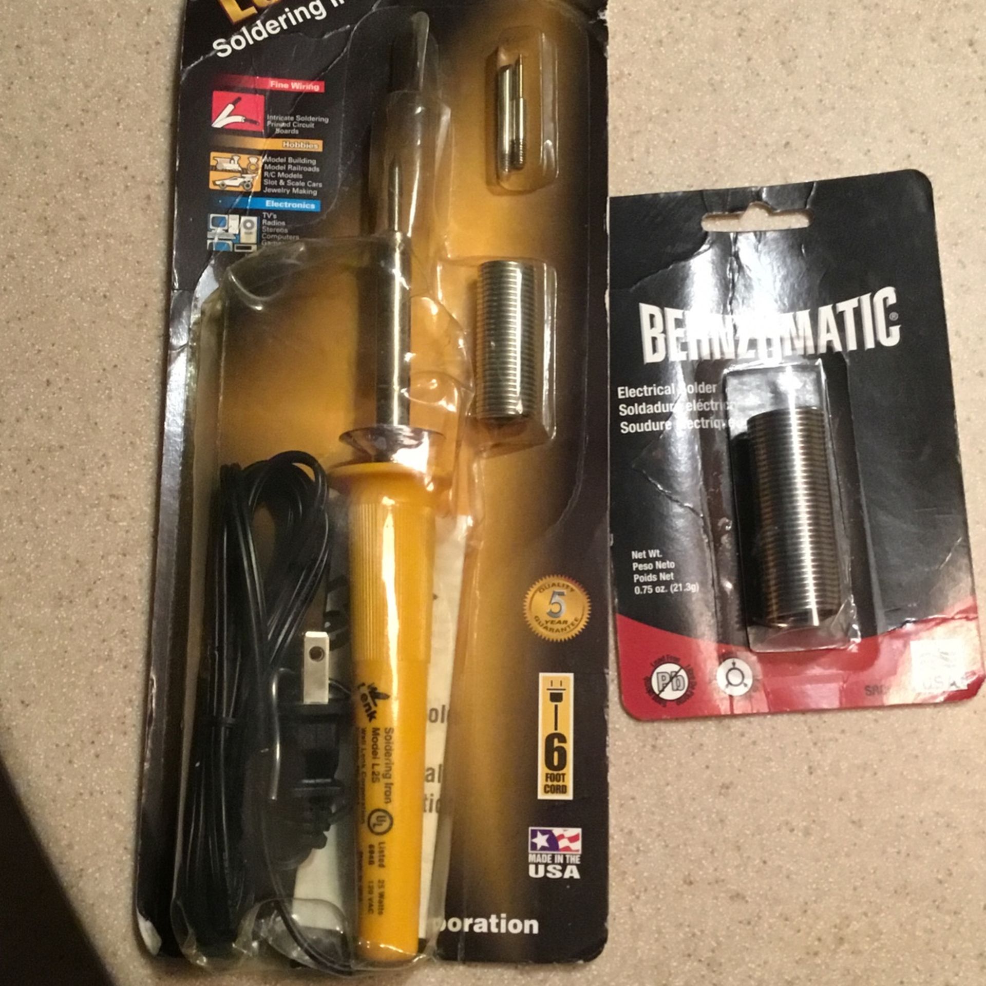 Soldering Iron Kit - Wall Leak Model L25K (unopened From Storage) - Contains 3 Tips And Extra Solder