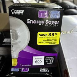 Feit Electric Energy Saver Halogen G25 Clear Bulb 40W/60W