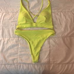 New Neon Yellow Thong Bikini