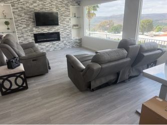 2 Power Reclining Loveseats 🛋️  Selling two gray reclining loveseats in very good condition