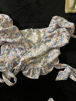 flower Matchinh Set Skirt And Shirt