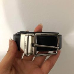Coach Harness Buckle Cut To Size Reversible Men Belt