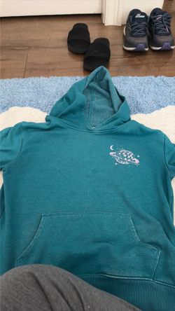 Teal hoodie with pocket XL 14 for kids