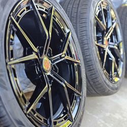 18x8.0 BRAND NEW VORS LT83 WHEELS/RIMS AND BRAND NEW TIRES 235/40R18. 5X114.3