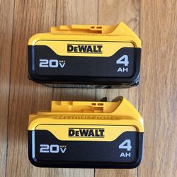*NEW* Dewalt 20v 4.0Ah Battery (2-Pack)
