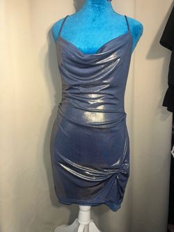 Purple metallic dress size small