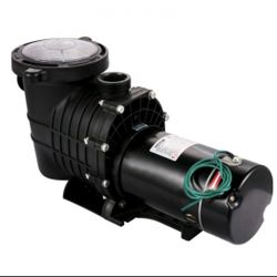 Swimming Pool Pump 1HP, Dual Voltage 110V 220V, 5544GPH, Powerful Self-priming Pump for In/Above Ground Pool Water Circulation, w/ Strainer Basket, 2p