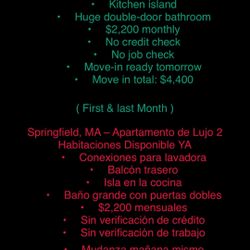 Springfield, MA – Luxury 2 Bedroom Apartment Available NOW