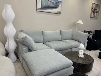 🛑SALE! New Grey Cloud Sectional Couch Sofa