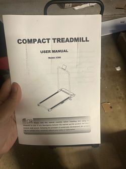 Compact Folding Treadmill V300 with Handrail & Device Holder – Space-Saving Walking/Running Machine