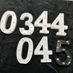 Misc 8” marquee Numbers  $5.00 EACH