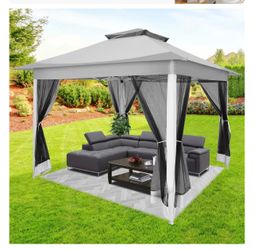 SANOPY 12x12FT Outdoor Pop-Up Gazebo Light Gray