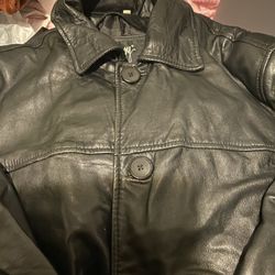 Leather Jacket With Upper Inner And Pajama 
