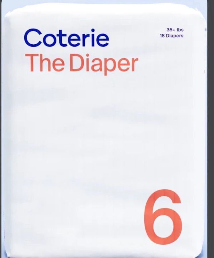 Coterie Sz 6 diapers 2 for $20.00