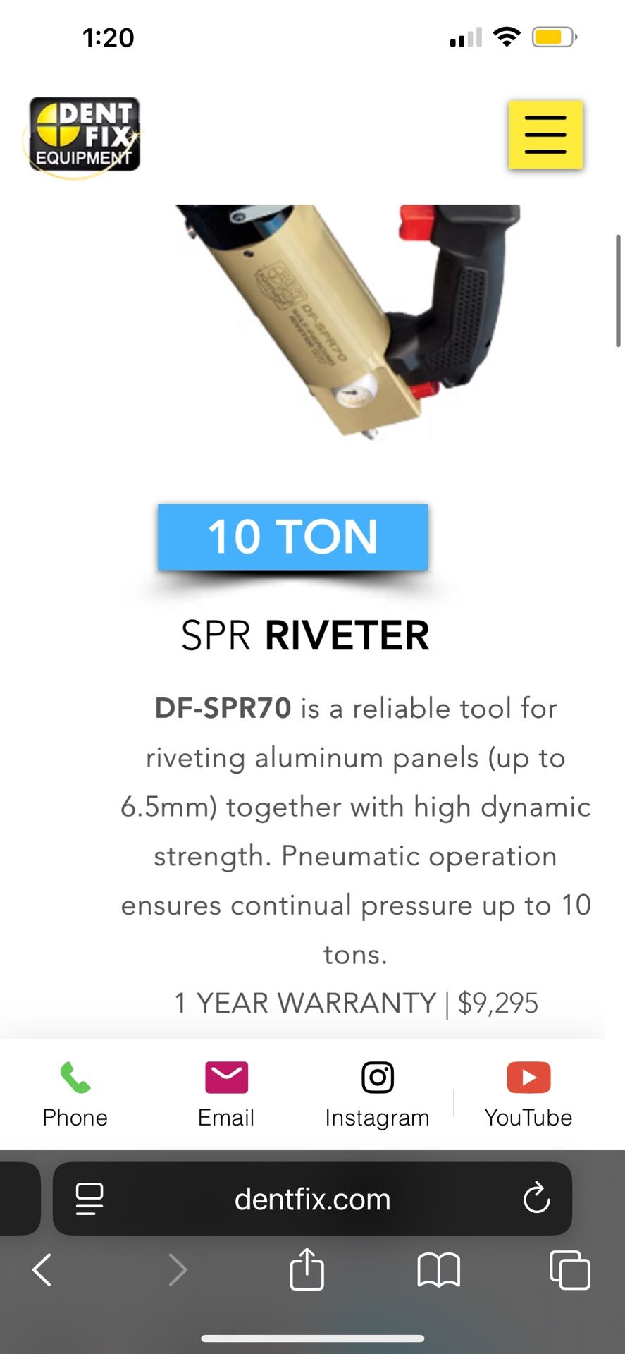 Dent Fix Spr Riveter