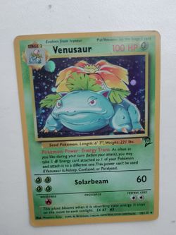 Pokemon Cards Venusaur Second edition
