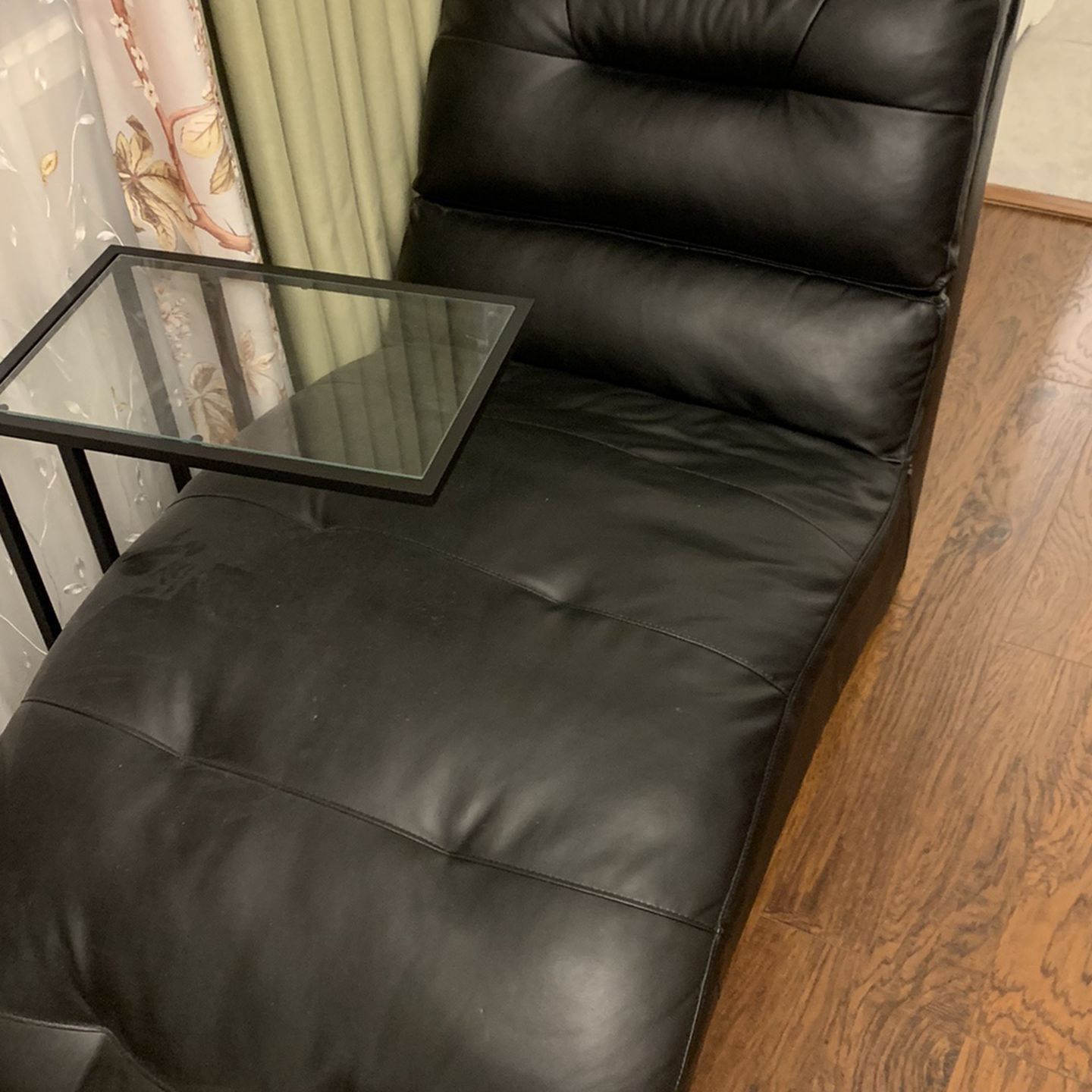 Black Chaise Sofa Lounge Contemporary
