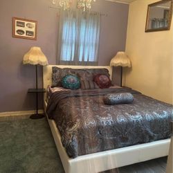 Queen Bed With Mattress 