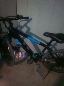 Black and Blue electric Bike