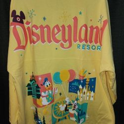 NWT Disney Disneyland Play in the Park Yellow Spirit Jersey XXL Donald Goofy