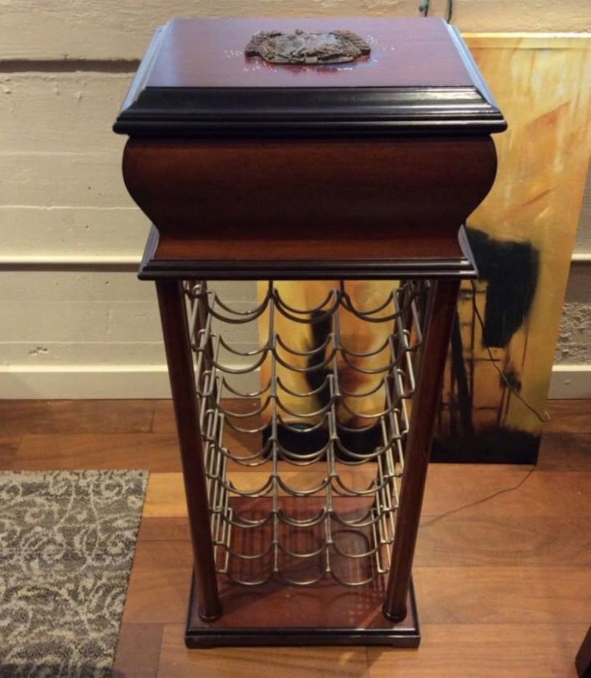 Autographed Romeo y Julieta 125+ Cigar Coffin Humidor & 24 Bottle Wine Rack.