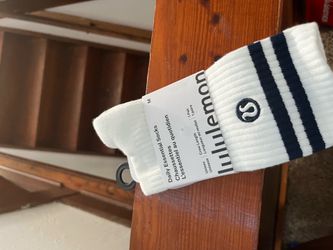 Brand new lululemon blue stripe socks